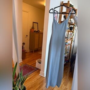 WOVEN MAXI PALE BLUE DRESS PEPPERMAYO SMALL
